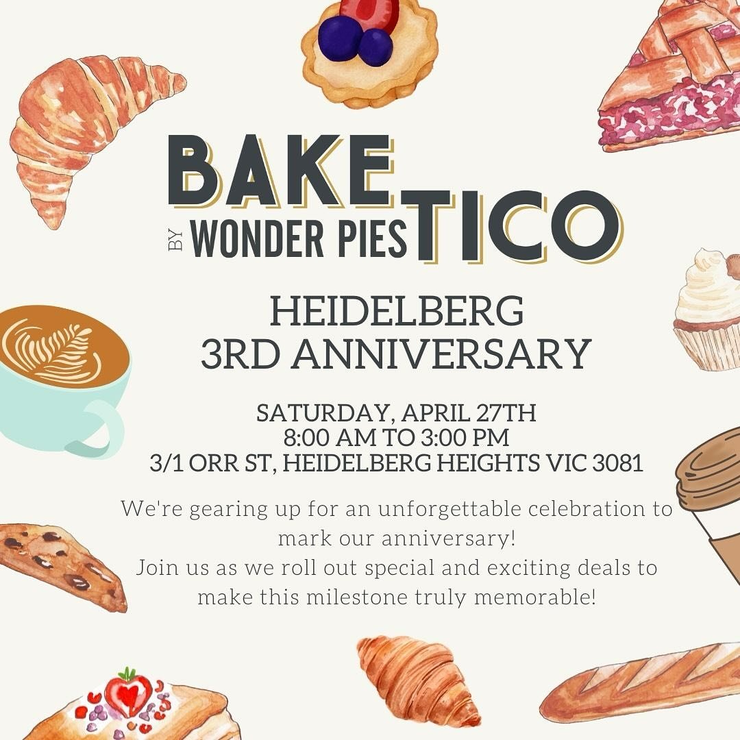 🎉🍰🎈 Exciting News! 🎈🍰🎉

🎂 We&rsquo;re thrilled to announce that it&rsquo;s our beloved Baketico&rsquo;s 3rd BIRTHDAY in Heidelberg! 🥳🎉 Thank you to all our incredible customers who&rsquo;ve been with us on this sweet journey! 🙌

🎈 Join us 