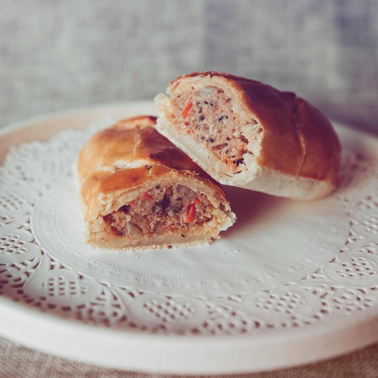 Our hero. Our award winning sausage roll. Some customers have one every day. It&rsquo;s their ritual. Because it&rsquo;s that good. The filling to pastry ratio. We don&rsquo;t fill it up with breadcrumbs and shortcuts. It&rsquo;s all the goodness end