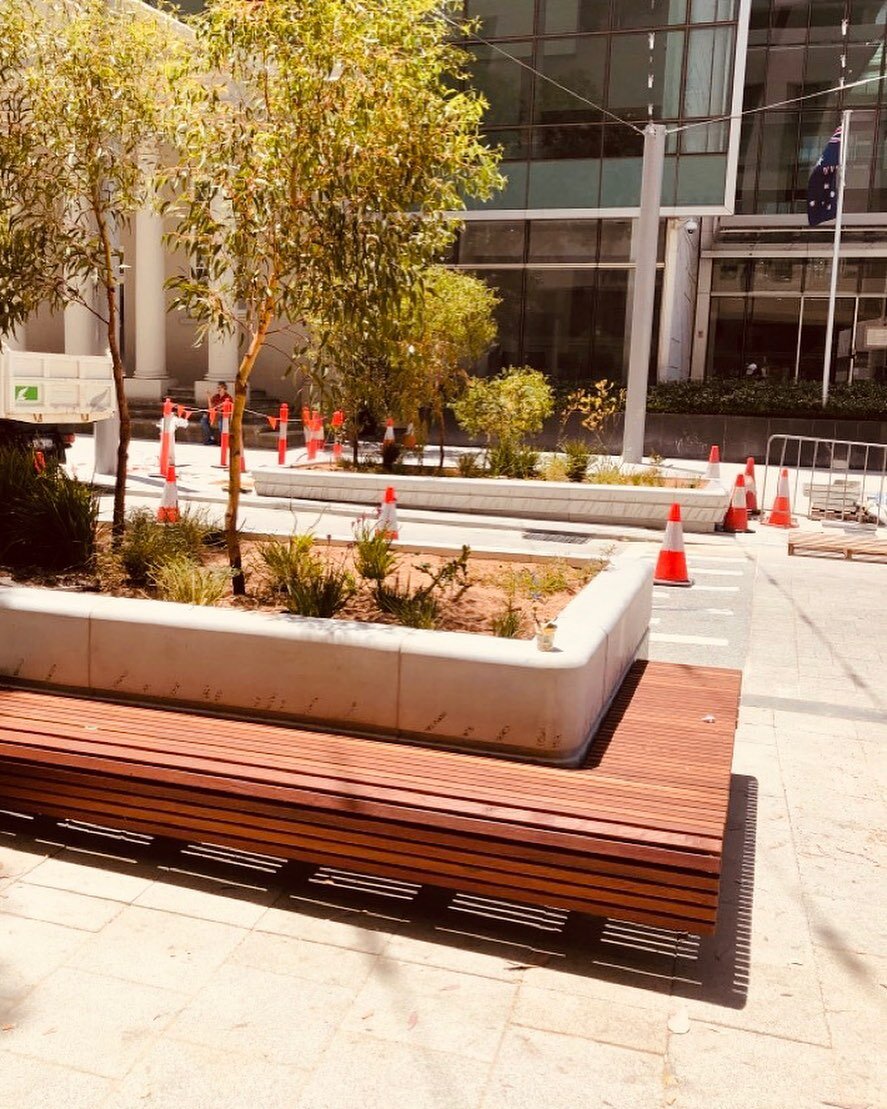 We helped the artists at #scapism to create the concrete moulds and wooden bench seating for @cityofperth .  They came up looking 👍 #handwerkcabinetmakers