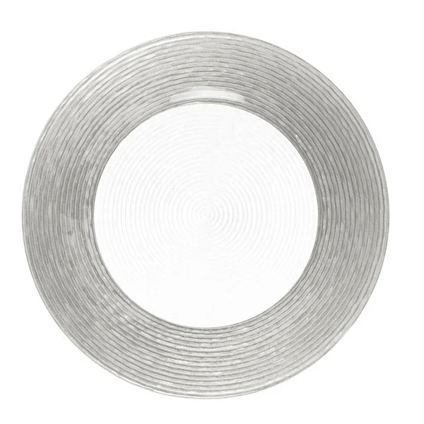 Silver Circle Glass Charger