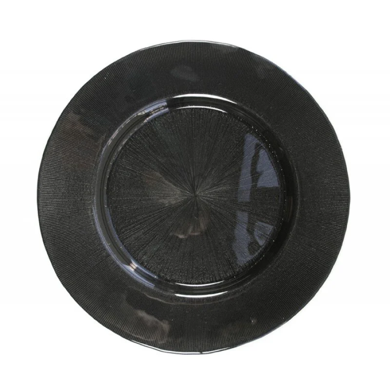 Black Glass Charger