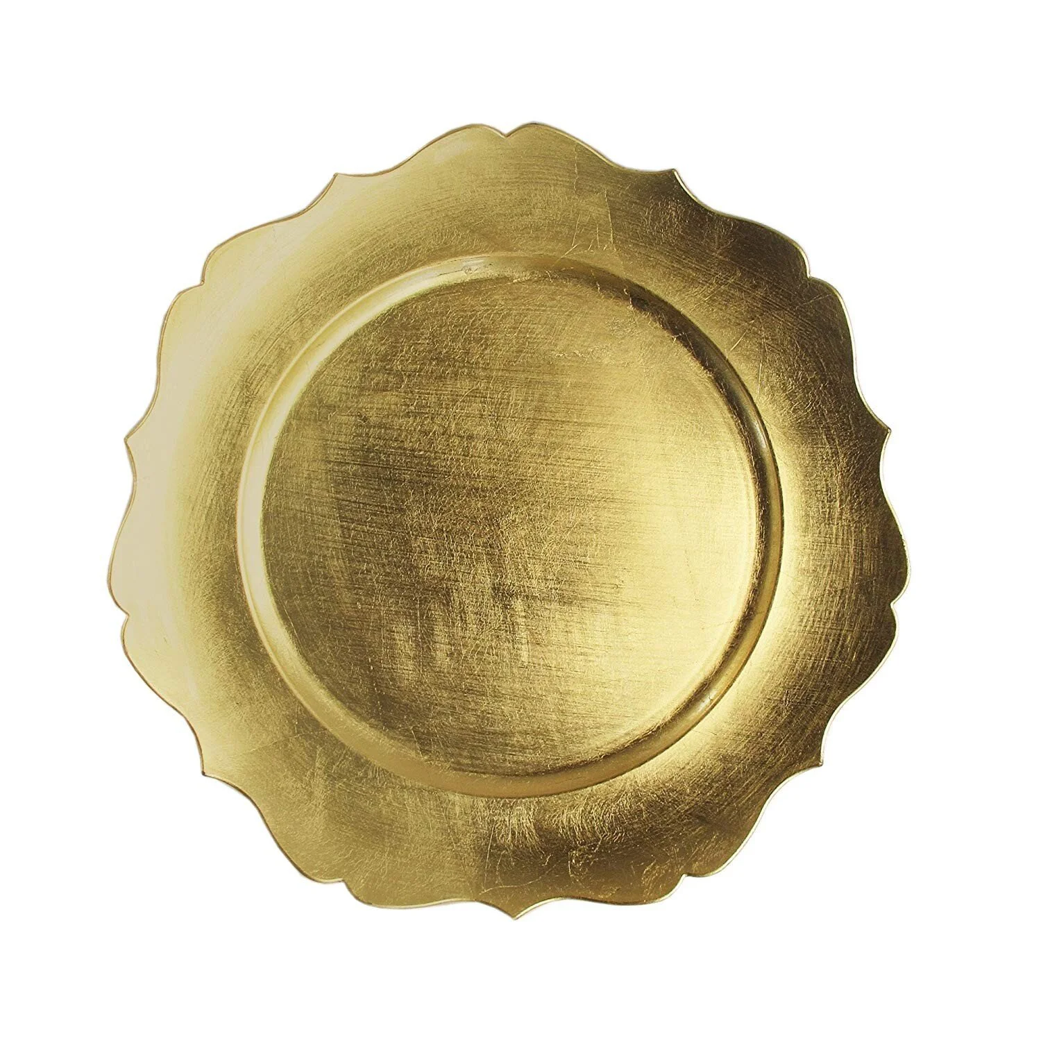 Gold Scallop Acrylic Charger
