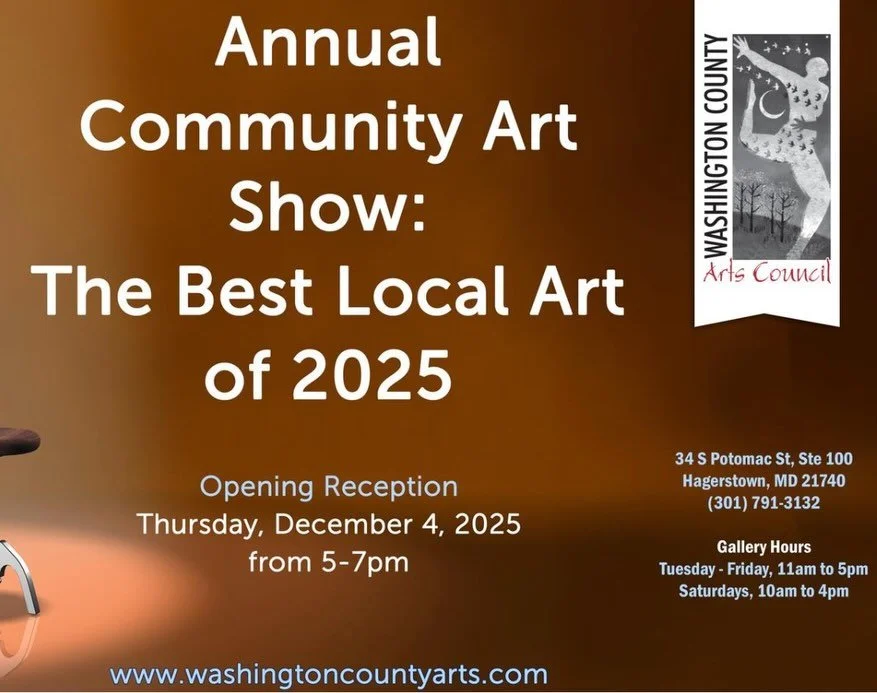 Opening reception for Washington County Arts Council exhibition in Hagerstown tomorrow, Thursday, December 4, 5-7 p.m. I have three works in this show&mdash;Zipper in cast iron, Captive Ear I aluminum, and Despair in cast aluminum. #washingtonsculpto