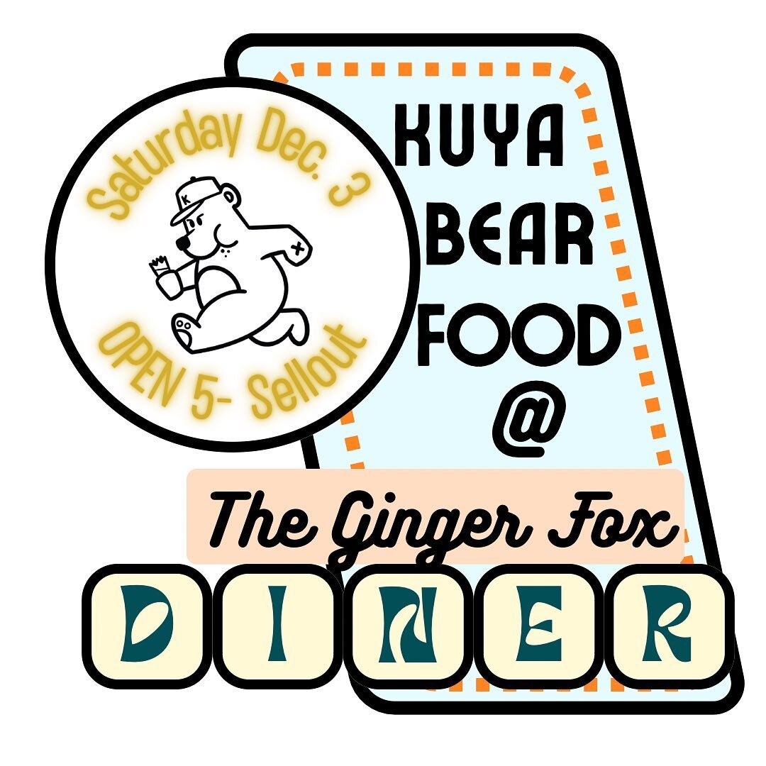PSA: @kuyabearfood is taking over Ginger Fox&rsquo;s fourth street kitchen tomorrow evening!

Starting at 5pm, Joe will be serving a Classic Filipino Breakfast and Ube Mochi Pancakes alongside $10 holiday cocktail specials by the Ginger Fox 😍🦊

The
