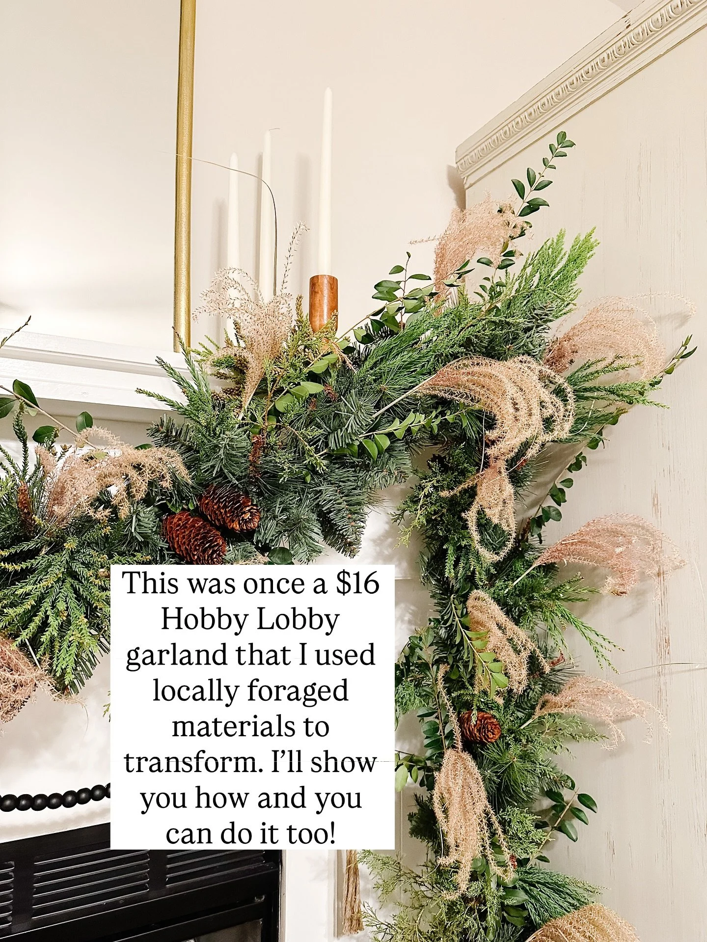 🎄✨ From $16 craft-store base to lush masterpiece - ever wondered how to take your holiday garland from basic to beautifully layered?

Dive into my tutorial and discover a simple hack using nature&rsquo;s textures, thrifted charm, and budget-friendly