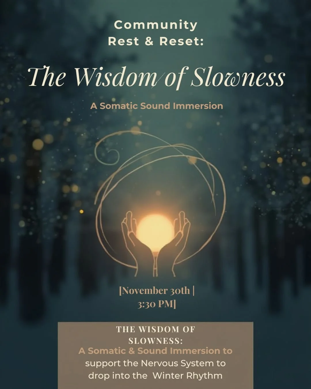 Community Rest &amp; Reset: 2 sessions