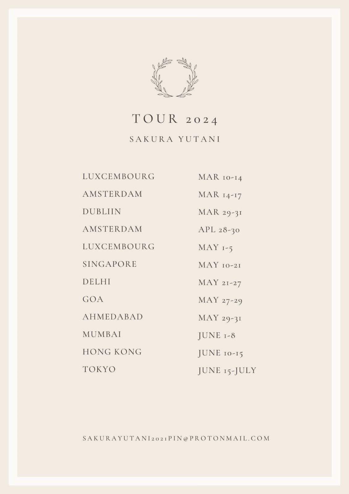 Spring Tour 
