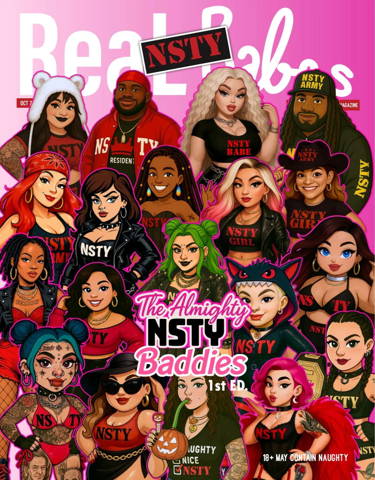 The Almighty NSTY Baddies - Edition 1
Check out the latest collab issue takeover with babes of the NSTY Army in the first illustration edition featuring the creations of @barbiesbaddiescustoms.

Real Babes, Real Bodies, Real Sexy magazine featuring b