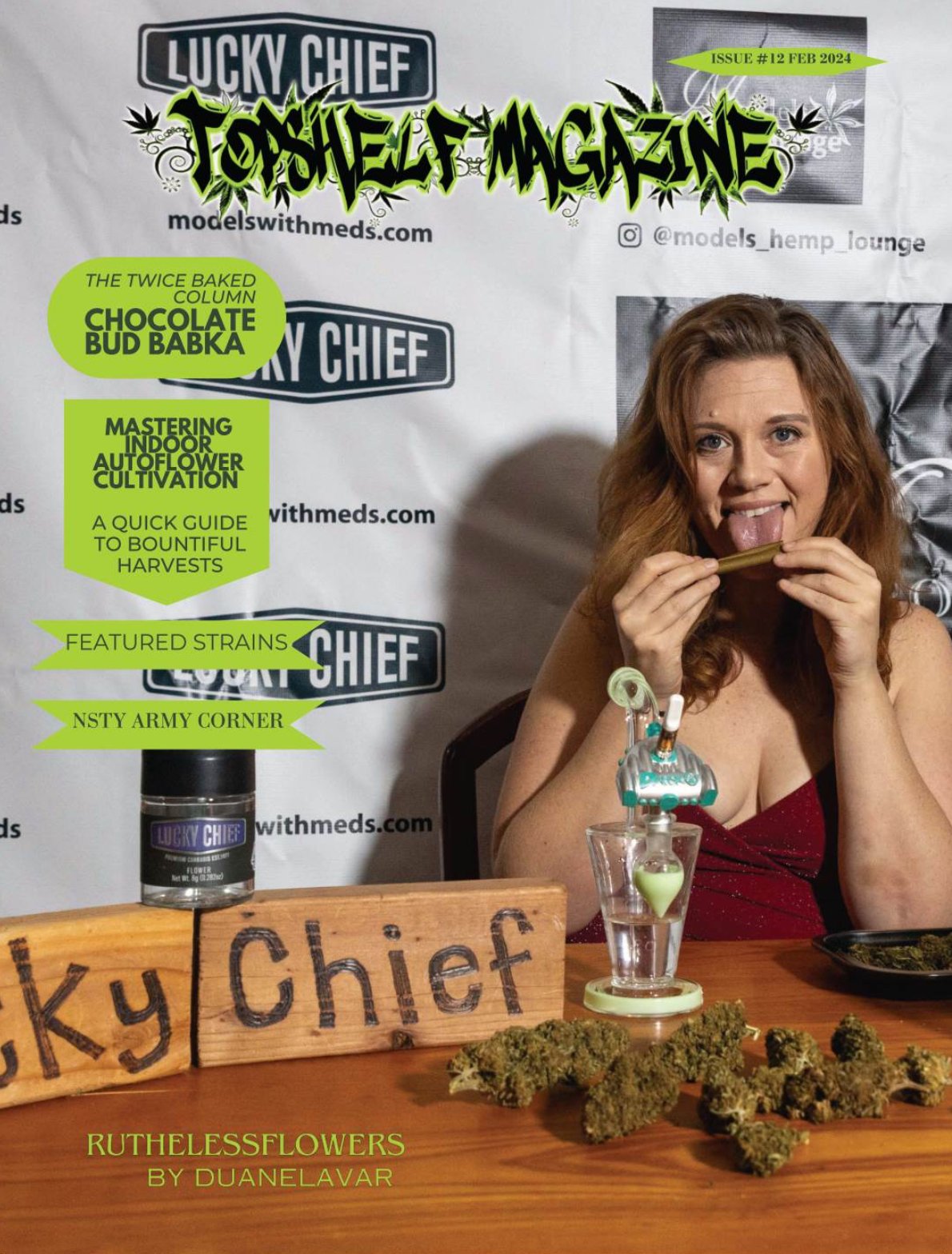 TopShelf Magazine - February 2024 Featuring NSTY Army Models; @DilynnSkye @613CannaRoyalty @curvybarbiebaby @Marie_Blue77 @RastaKitty
