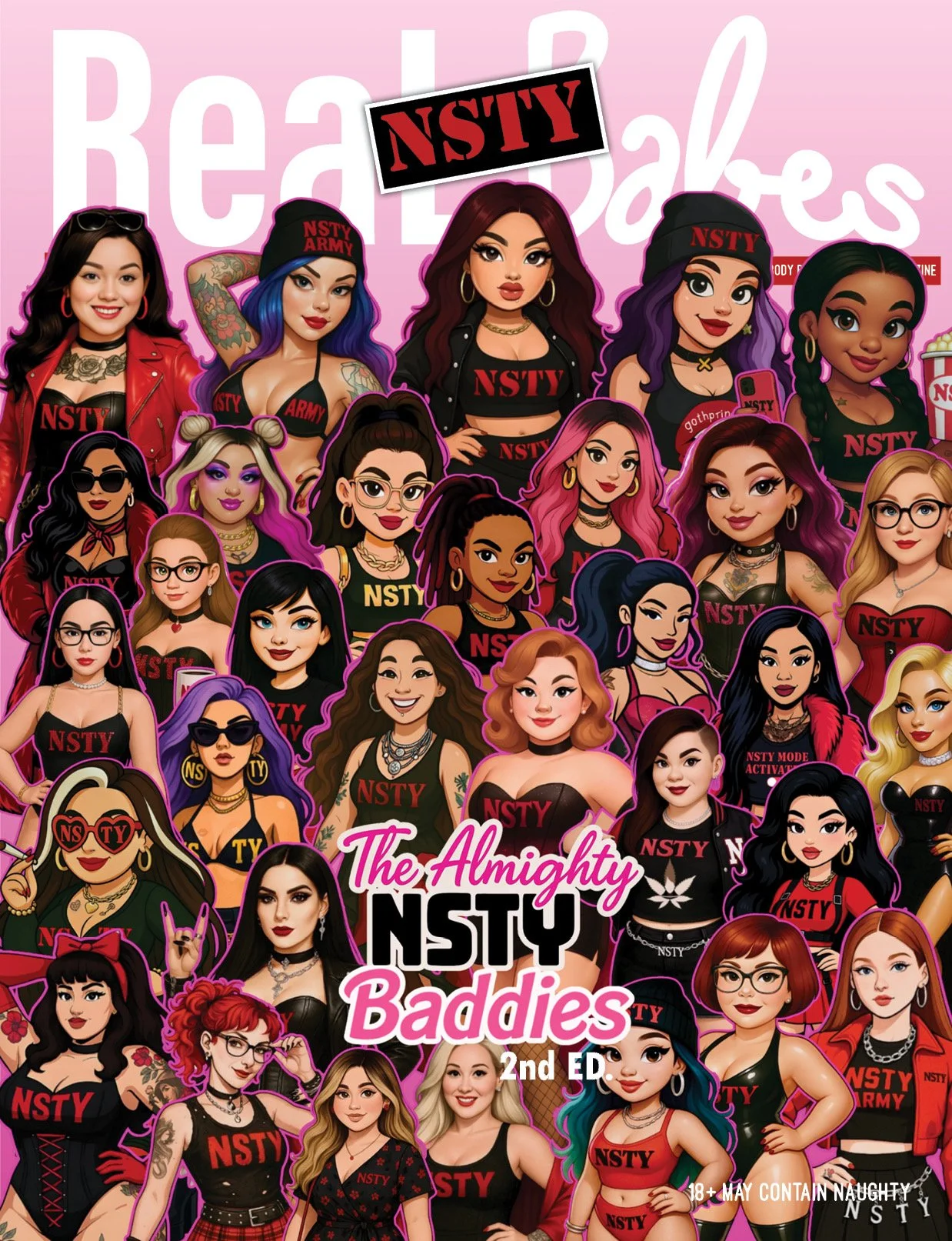 The Almighty NSTY Baddies - Edition 2 
Check out the 2nd collab issue takeover with babes of the NSTY Army in the first illustration edition featuring the creations of @barbiesbaddiescustoms.

Real Babes, Real Bodies, Real Sexy magazine featuring bea