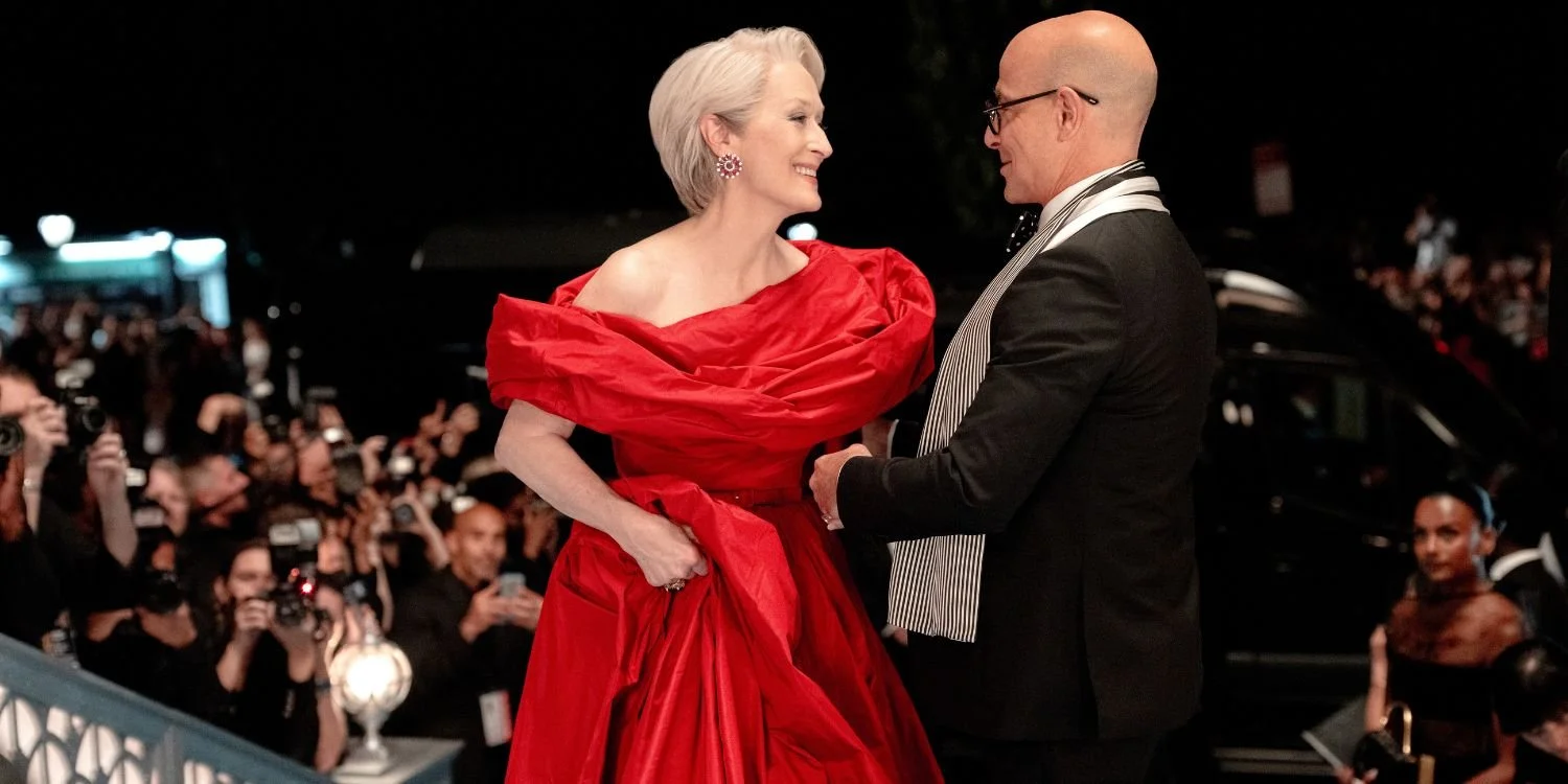 Miranda Priestly (Meryl Streep) and Nigel Kipling (Stanley Tucci) | Image from 20th Century Studios