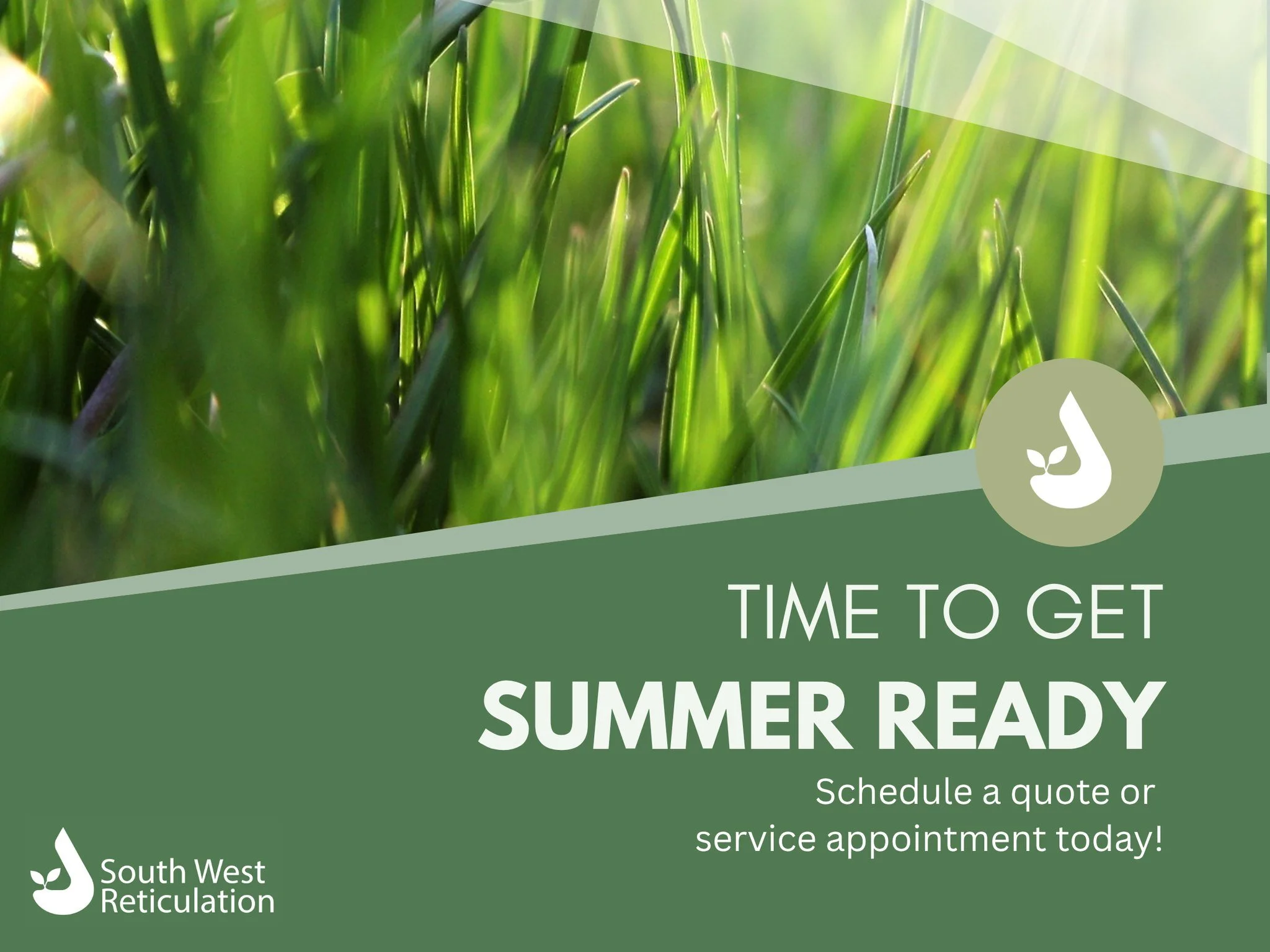 We are less than a month away from the Sprinkler Switch-On period... we can't believe it either!

Before we hit the busy period, this is a perfect time to:
🌱 Get quotes for upgrades you've been putting off
🌱 Schedule in your yearly system check 

O