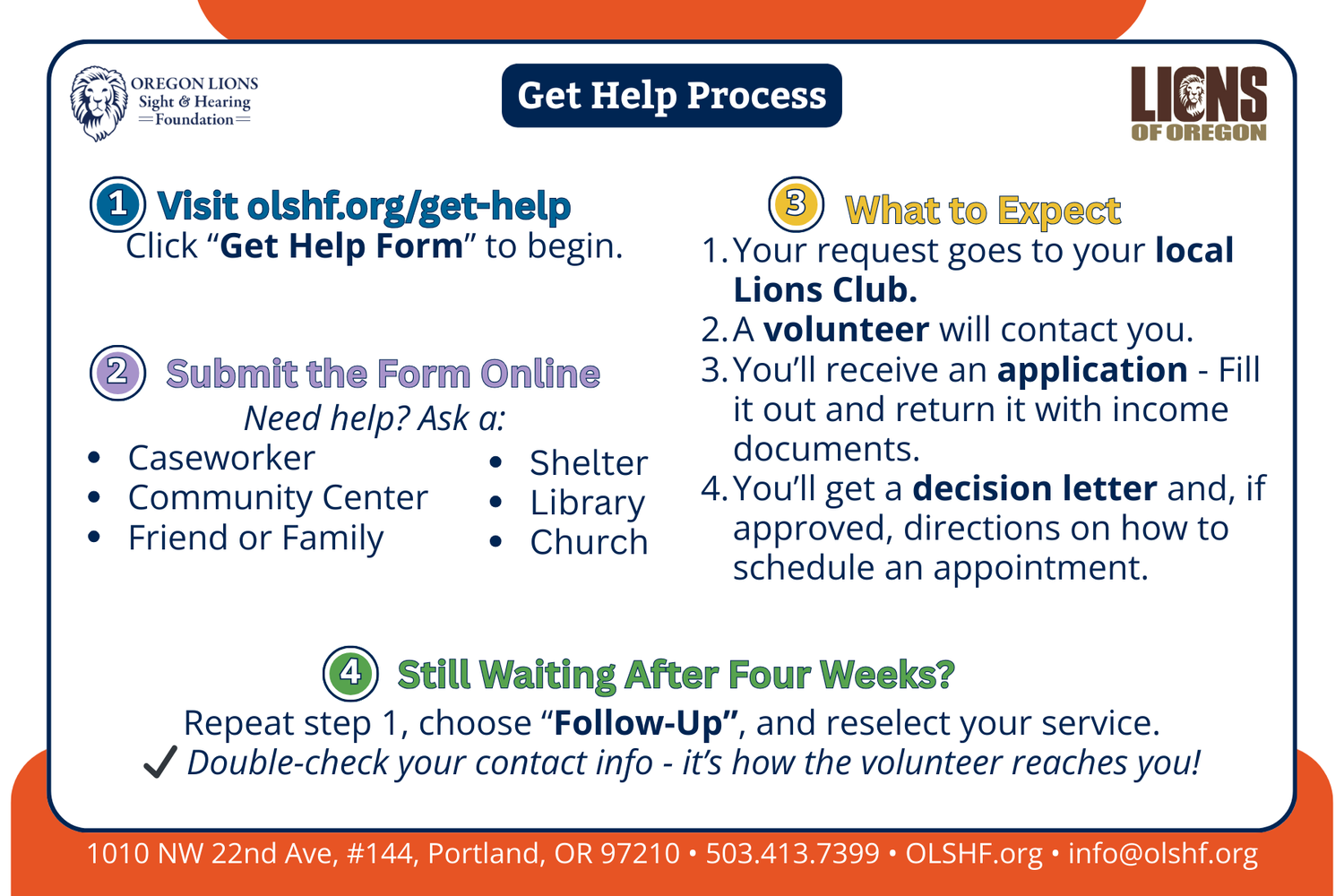 Get Help Form — OLSHF