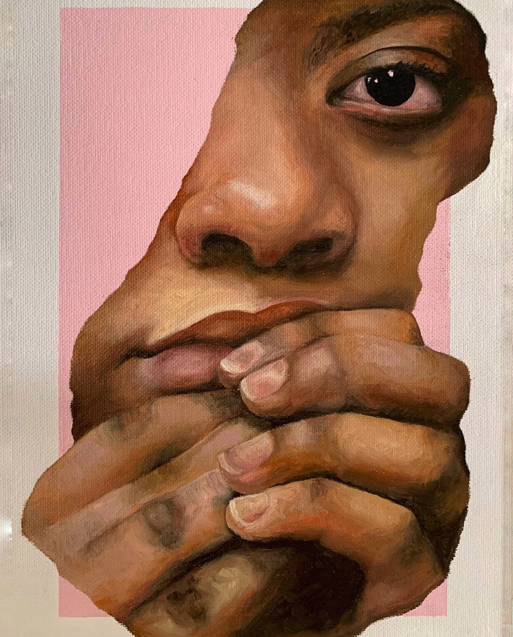 'Reflection' a4 Oil & Acrylic on Canvas