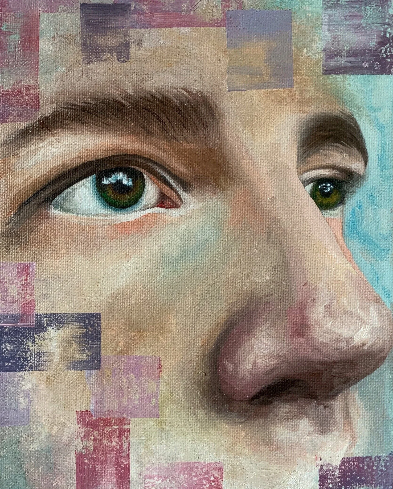 'Oneself' a4 Oil and Acrylic on Canvas