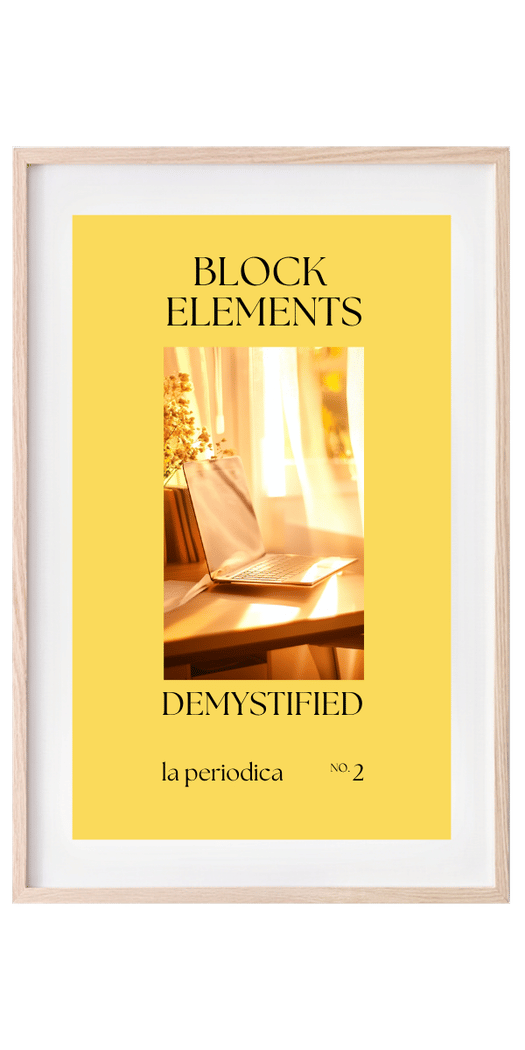 La Periodica No 2 Block Elements Demystified