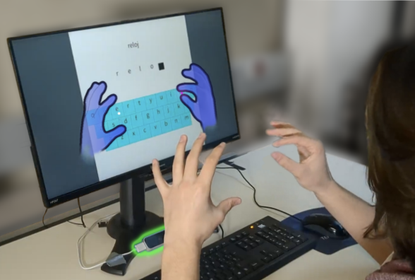 Comparing a Mid-air Two-Hand Pinching Point-and-Click Technique with Mouse, Keyboard and TouchFree