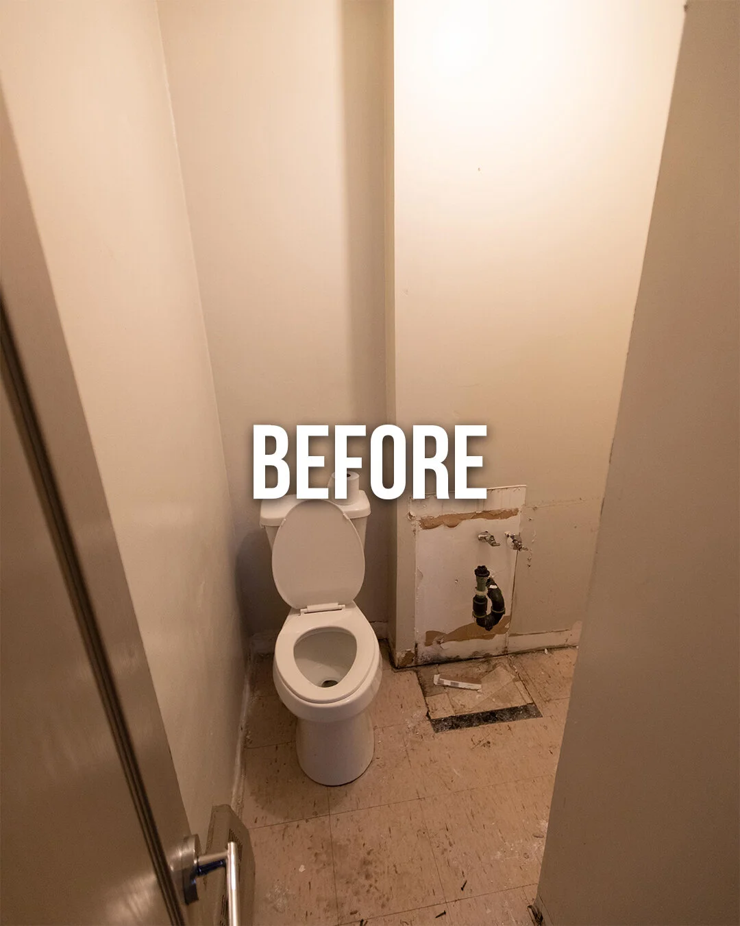 Don&rsquo;t forget to show love to your workspace too! 👏

Our client had an office ensuite bathroom that needed a complete overhaul. We got our crews on-site to first demo the old &amp; tired materials and began building this fresh feeling set up. W