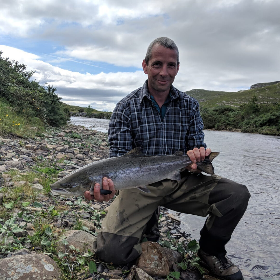 It&rsquo;s been so dry but a wee bit of rain pushed the gauge up to 1ft which was enough! #flyfishing #scotland #highlands #nc500 #visitscotland @visitscotland #ullapool #salmon #grilse