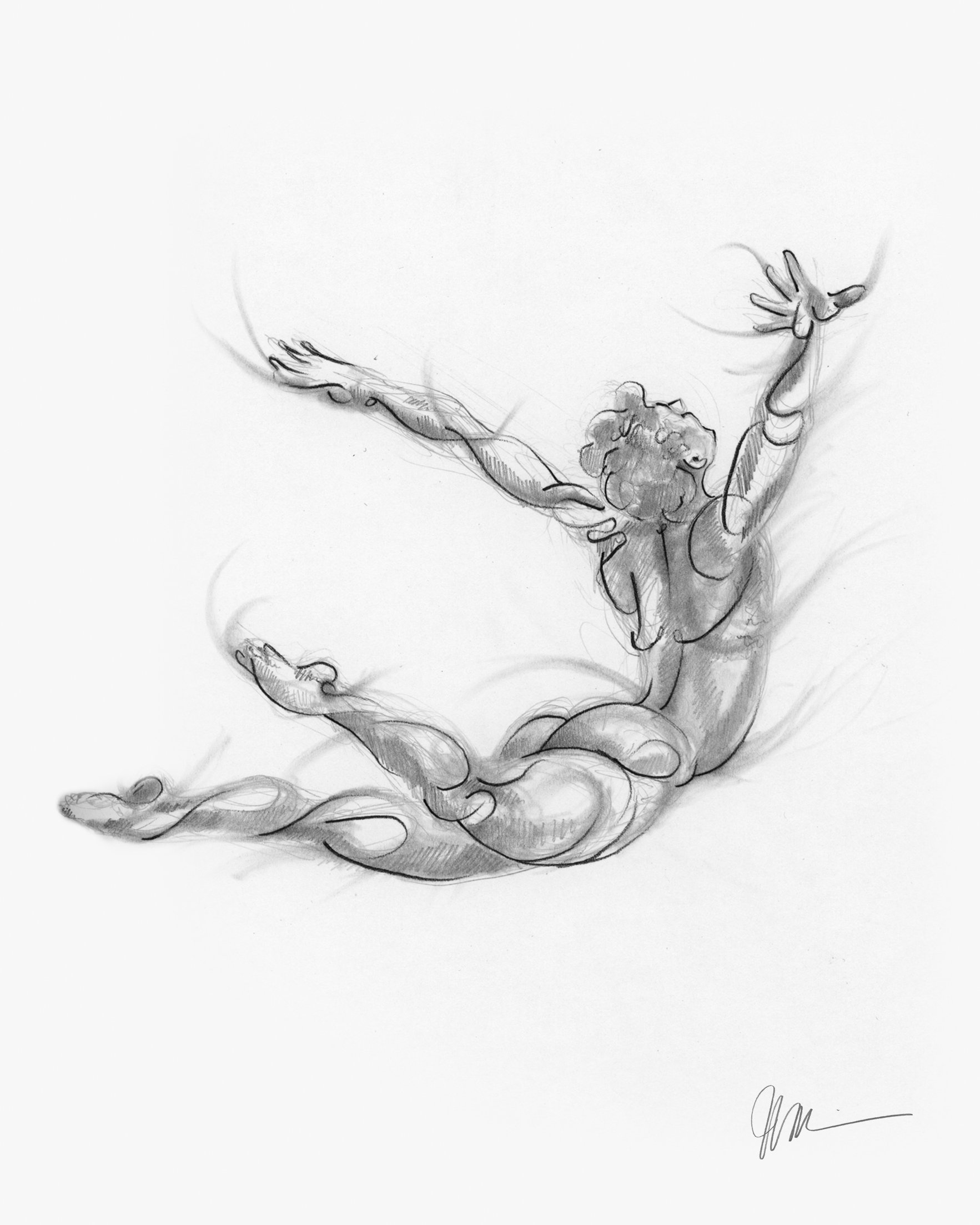 Figure Drawing in Graphite by Ioana Friedman, 2025