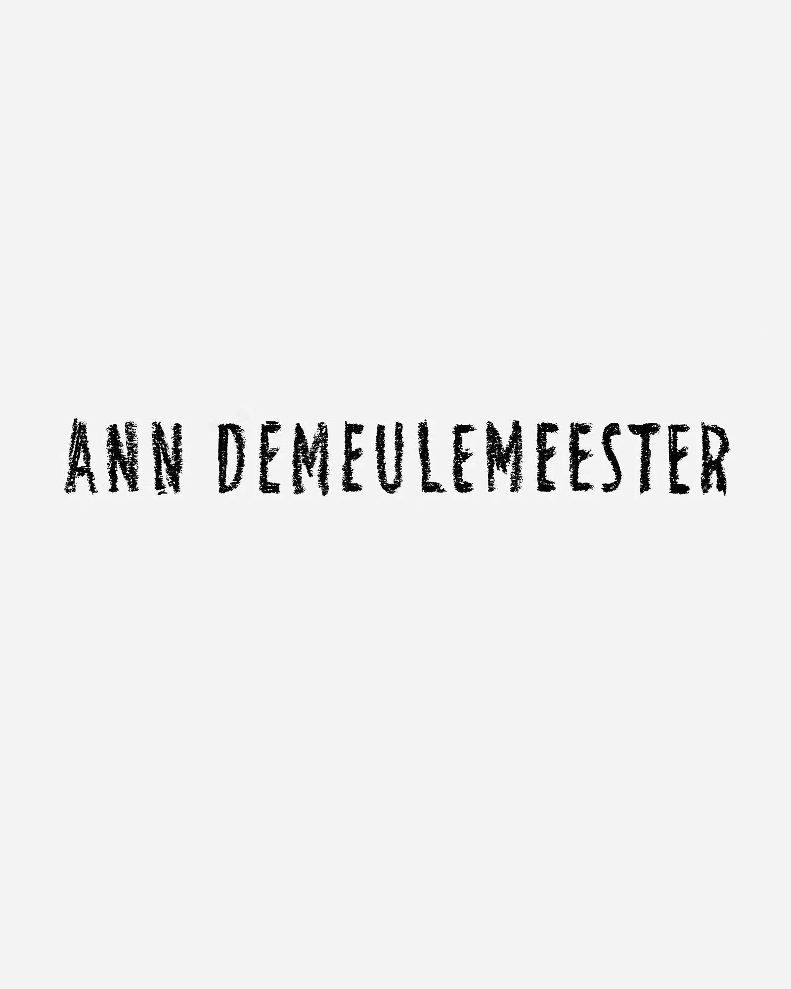 Drawing study of Ann Demeulemeester typography and brand identity