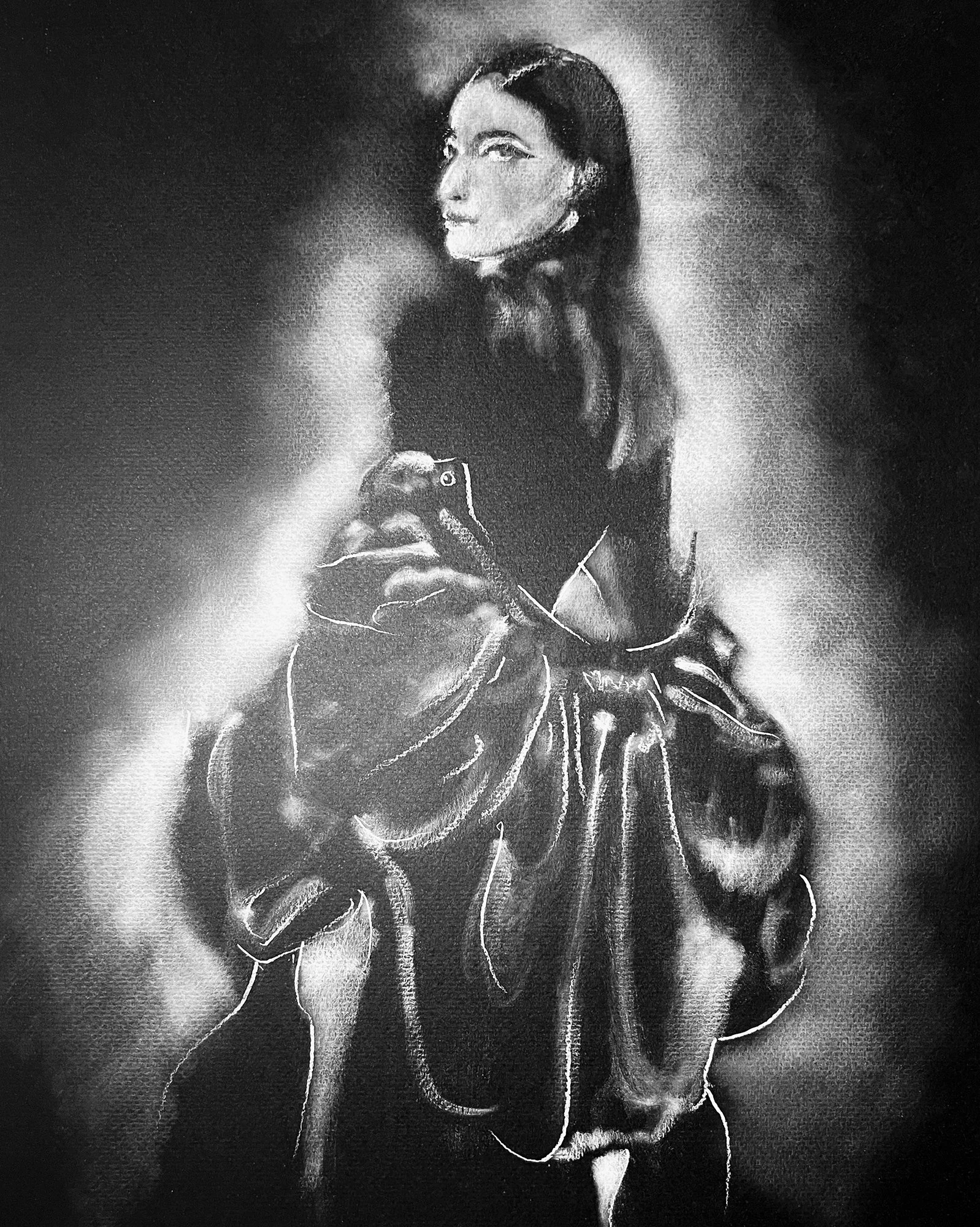 Fashion illustration by Ioana Friedman capturing the gesture and emotion of design.