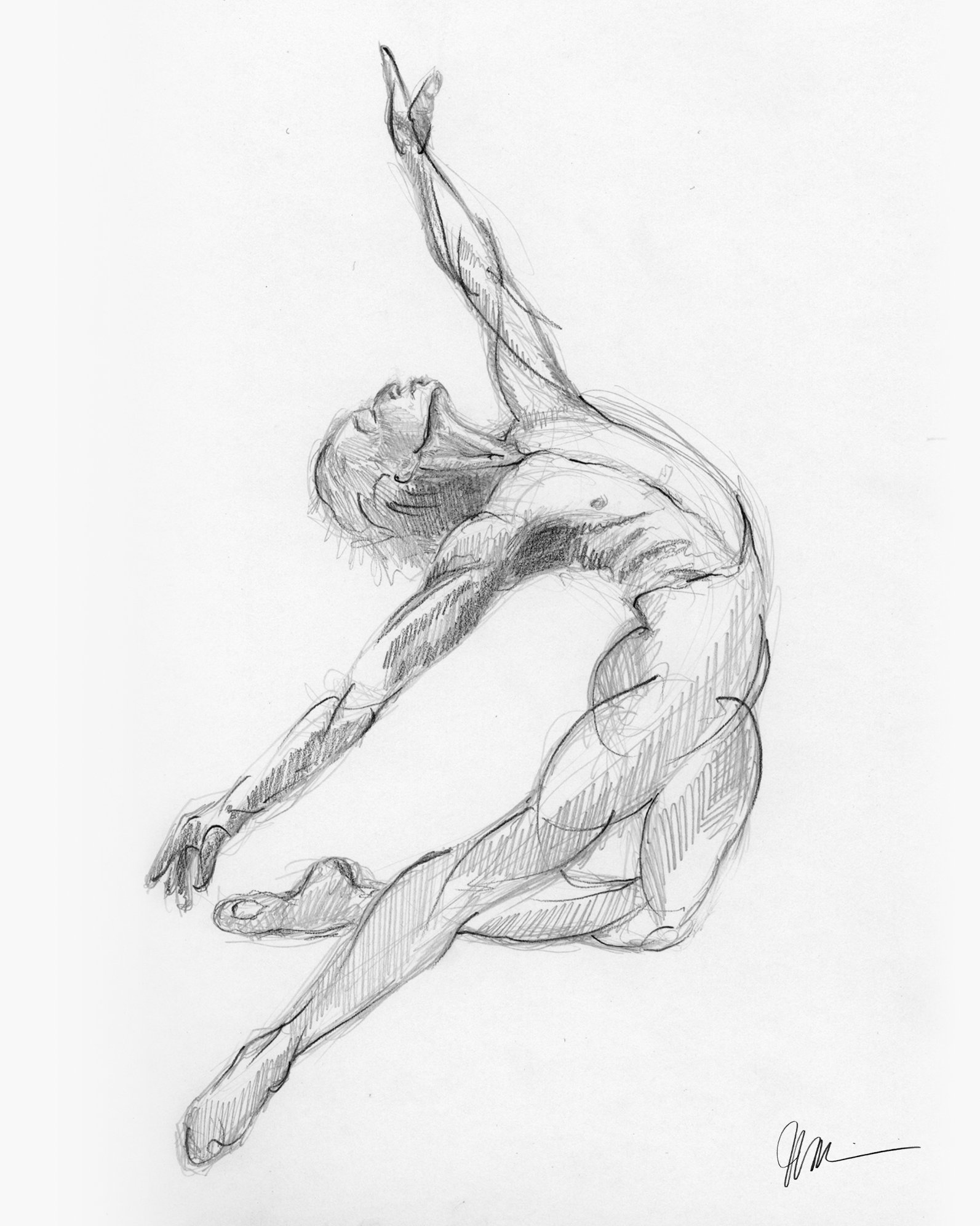 Figure Drawing in Graphite by Ioana Friedman, 2025