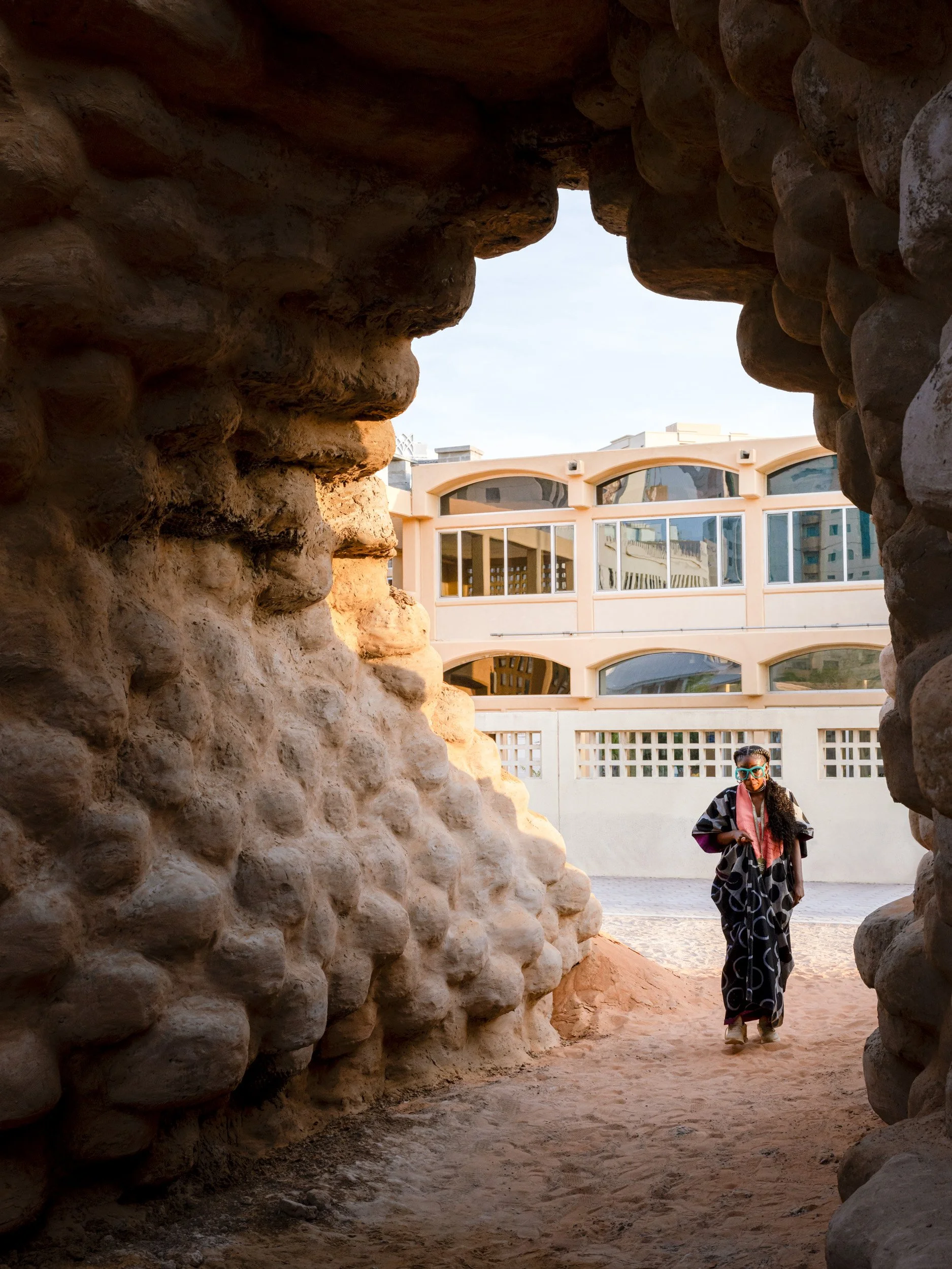 Sharjah Architecture Triennial UAE United Arab Emirates Tosin Oshinowo Wallmakers installation recycled tires