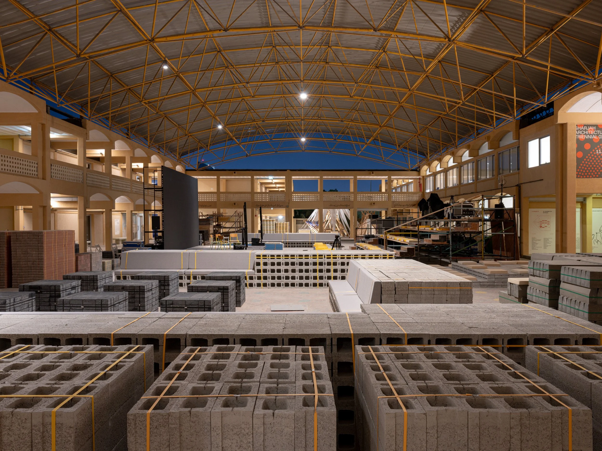 Sharjah Architecture Triennial UAE United Arab Emirates Tosin Oshinowo exhibition design Space Caviar main hall