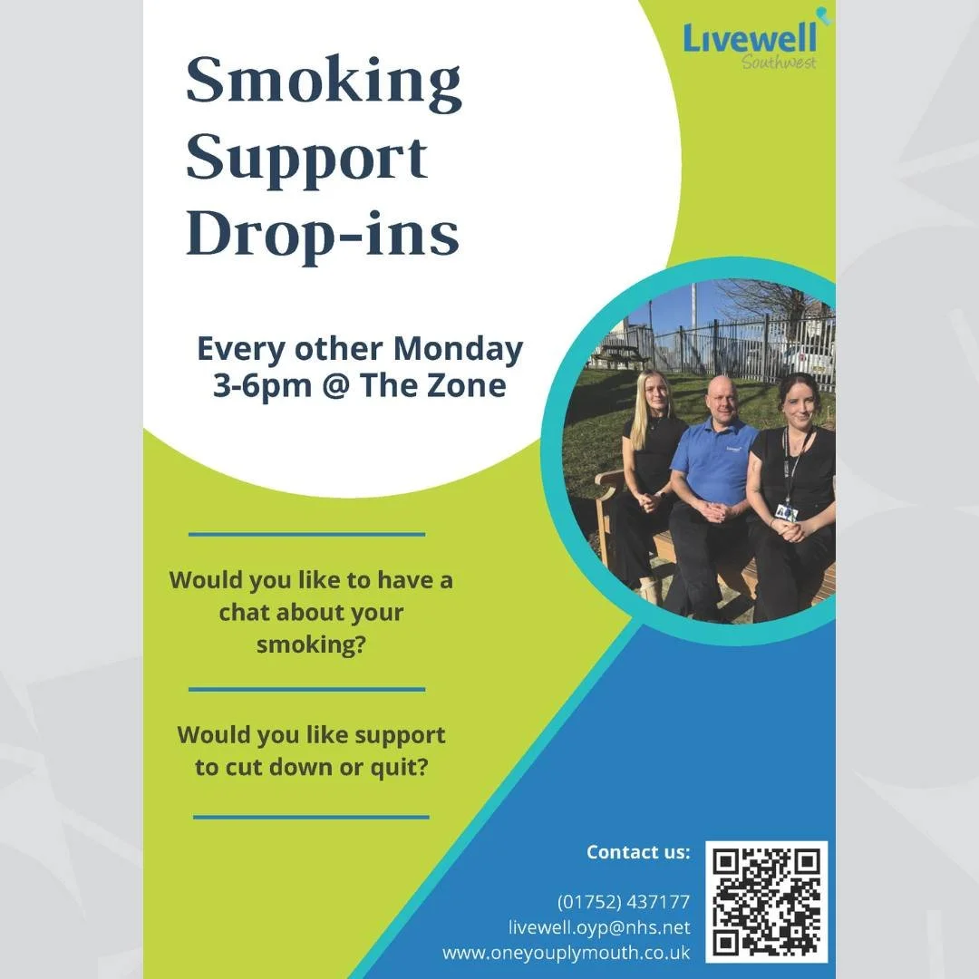 🚭 Thinking about cutting down or quitting smoking?

@oneyou.plymouth are here to help! 💬 

Come along to their Smoking Cessation Drop-in Clinics, running here every other Monday 3 PM &ndash; 6 PM.

✨ No referral needed
✨ No pressure, no obligation
