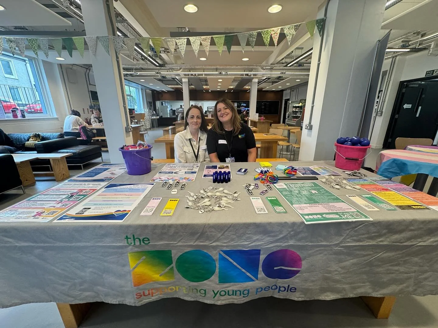 We&rsquo;re at @artsuniplymsu Wellbeing Day in the Refectory until 2pm! Come say hi, grab some freebies, and learn about the support we offer.
#Wellbeing #YoungPeople @artsuniplymsu