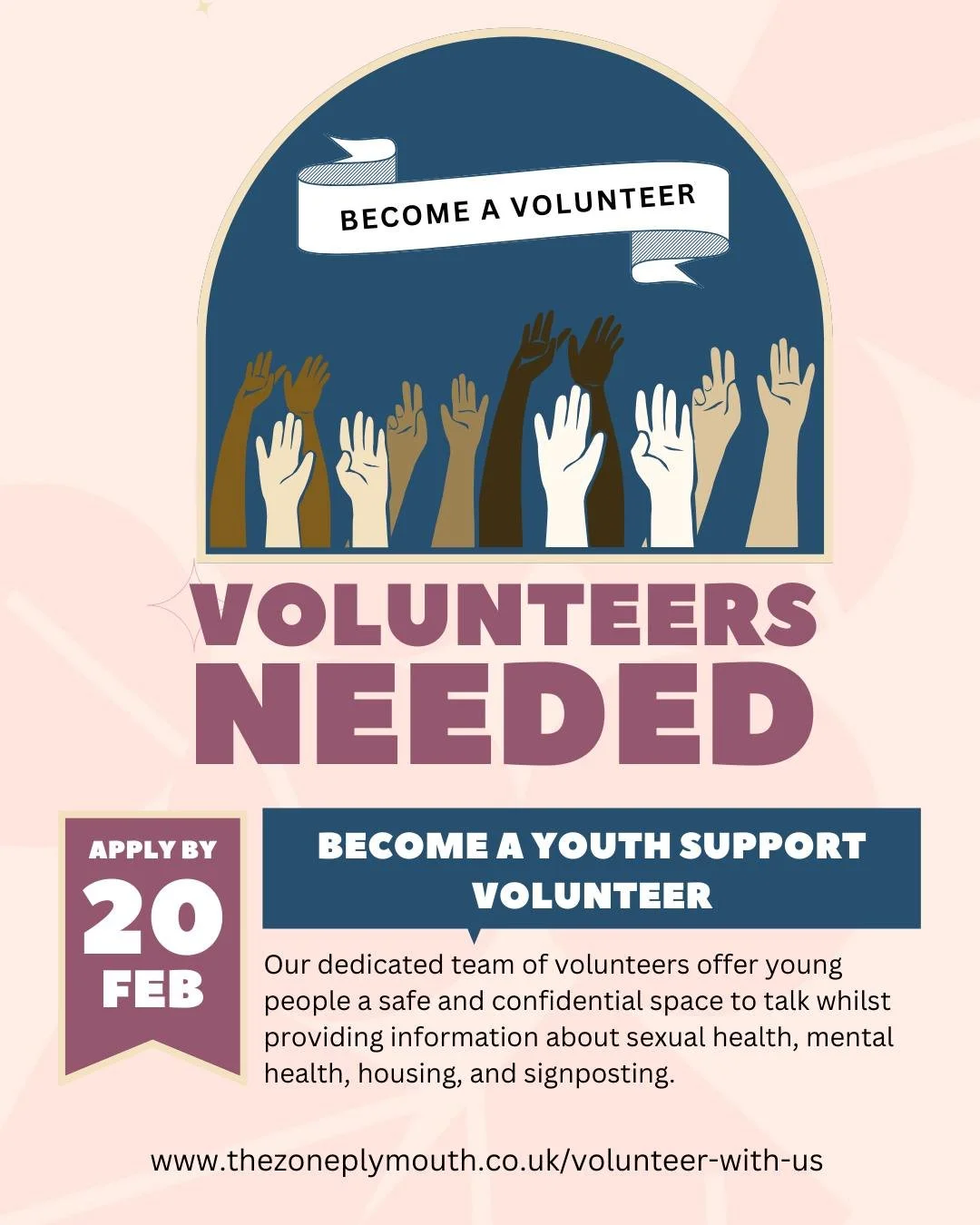 🌟 Volunteer with The Zone 🌟

Looking to make a real difference while gaining valuable skills? We are seeking dedicated volunteers to join our team. No prior experience is necessary&mdash;just a commitment to making a positive impact.

🕒 Commitment