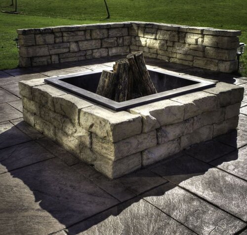 Outdoor Fireplaces Fire Pits, Square Brick Fire Pit Kit