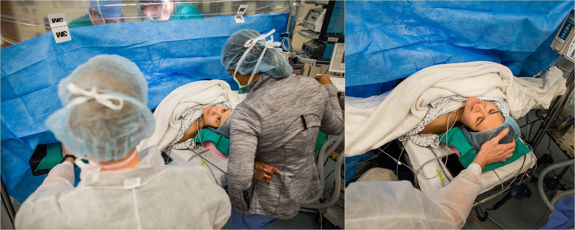 Pregnant mom is prepared for c-section, Philadelphia Birth Photographer