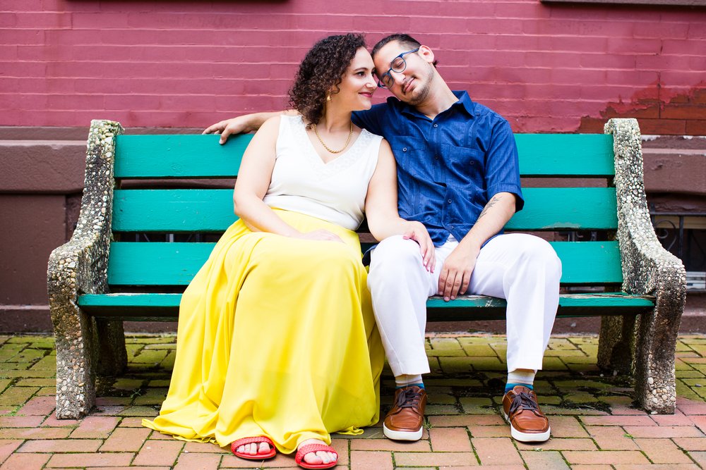 Bride and groom portrait, bright colors, simple and sweet, Philadelphia photographer