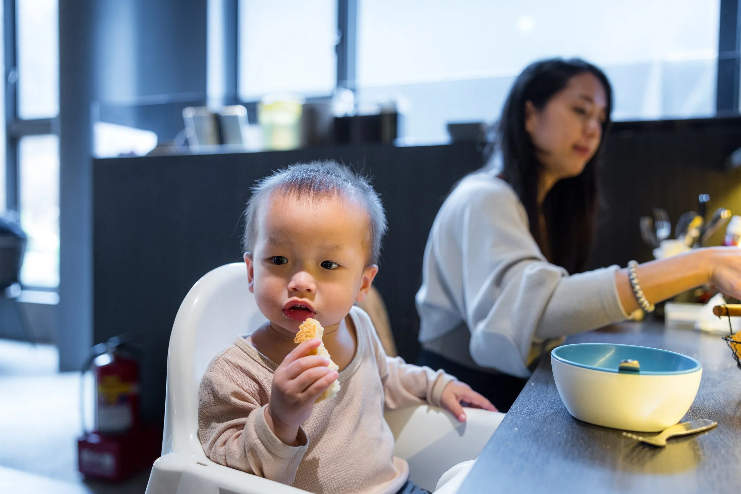 Family enjoying mealtime together