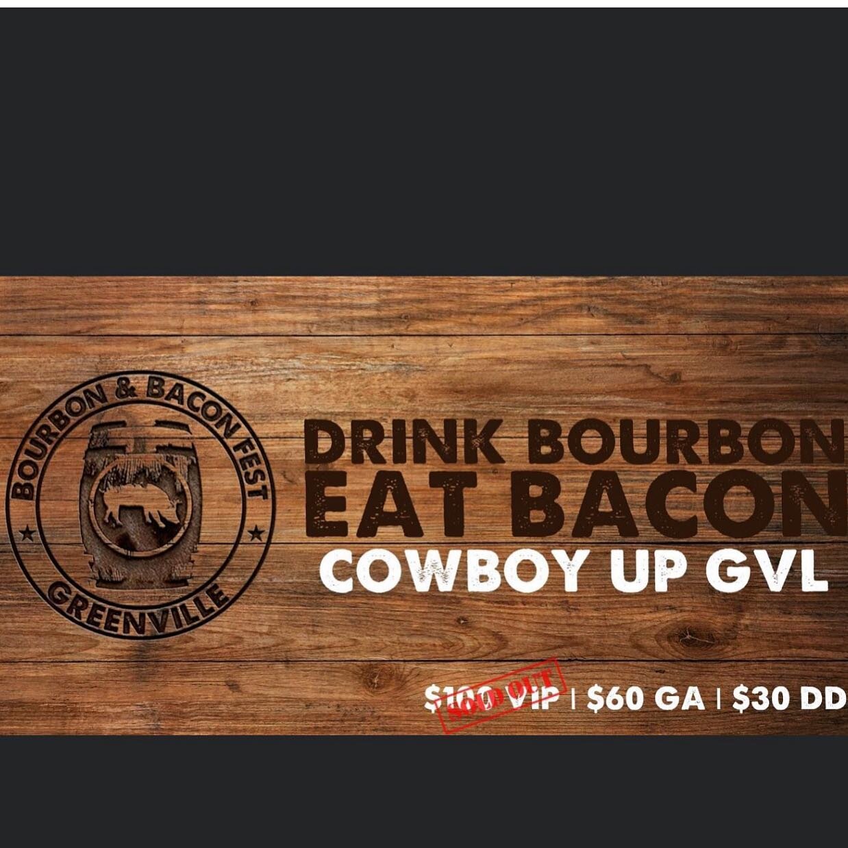 GIVEAWAY less than 24 hours away!!! Make sure you Follow @theloungegvl , Like, Share, Tag @theloungegvl in your IG story and Tag a friend (each tag is a separate entry) for a chance to WIN 2 FREE TICKETS to Bacon 🥓 &amp; Bourbon 🥃 EVENT tomorrow ni