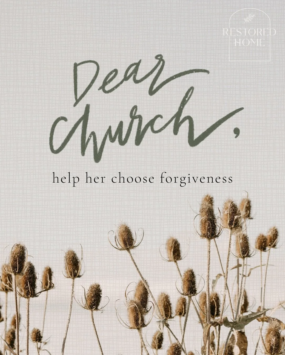 D E A R &nbsp; C H U R C H ,
Forgiving my husband after the confession of his unfaithfulness was the hardest faith step I ever had to take.&nbsp;

Continuing to forgive my ex-husband over and over, and over again (what feels like 70 x 7 x a billion t