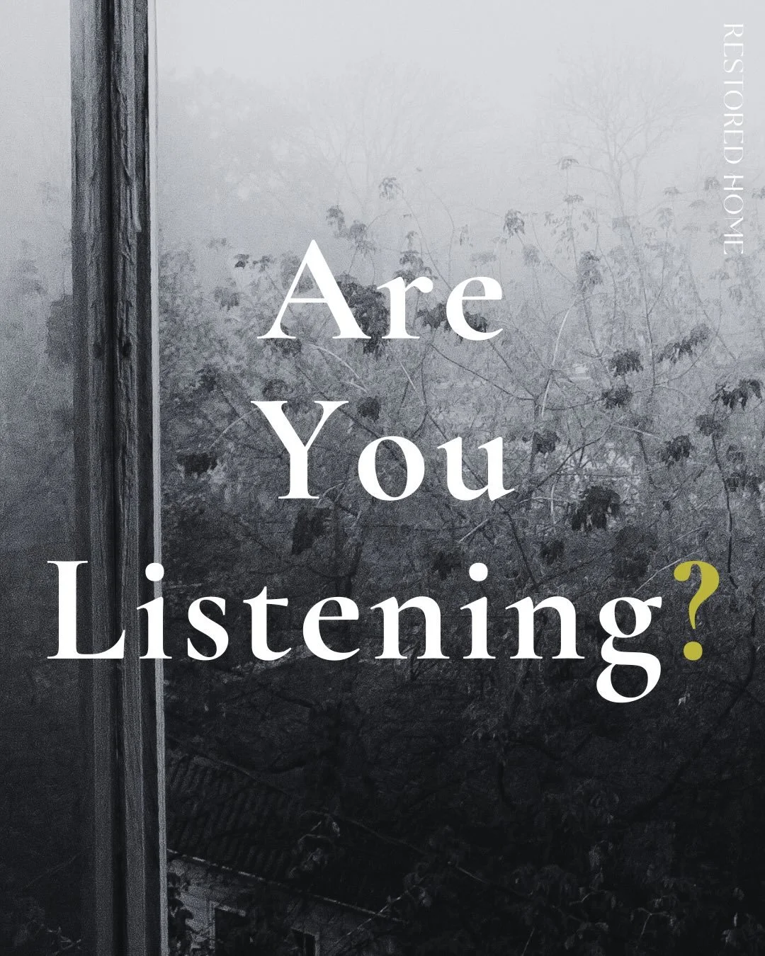 H E A R D
Have you felt the desperation of not being listened to, of not being heard? It is a helpless feeling. When our voices are neglected, set aside as not worth hearing, met with aloofness or cruelty, shame starts to spread over us like an out-o