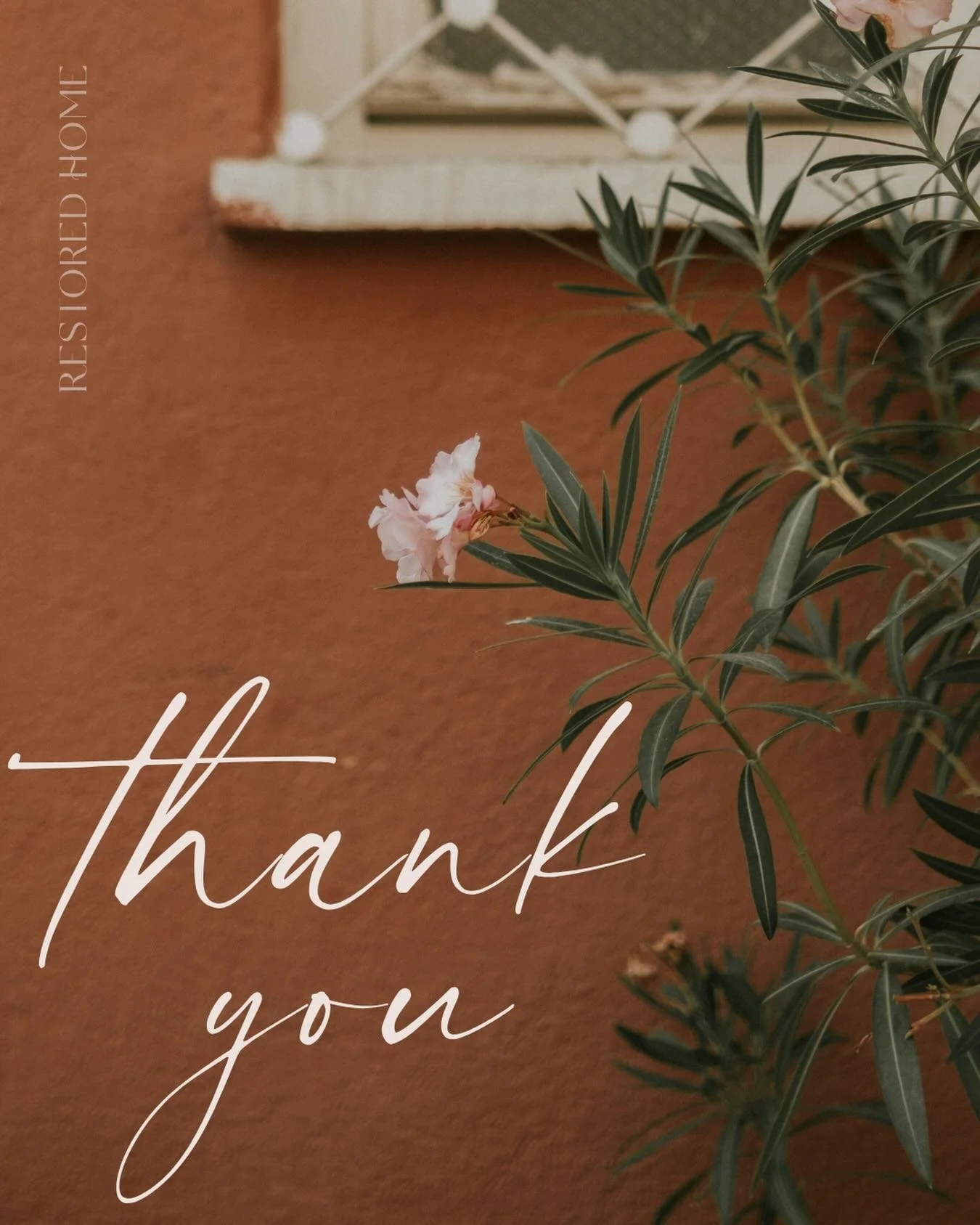 T H A N K  Y O U
Dear friends, thank you for your compassionate and gracious response to my news that Restored Home will be closing this summer. I&rsquo;ve been reading through your messages and comments and just really touched and encouraged by you.