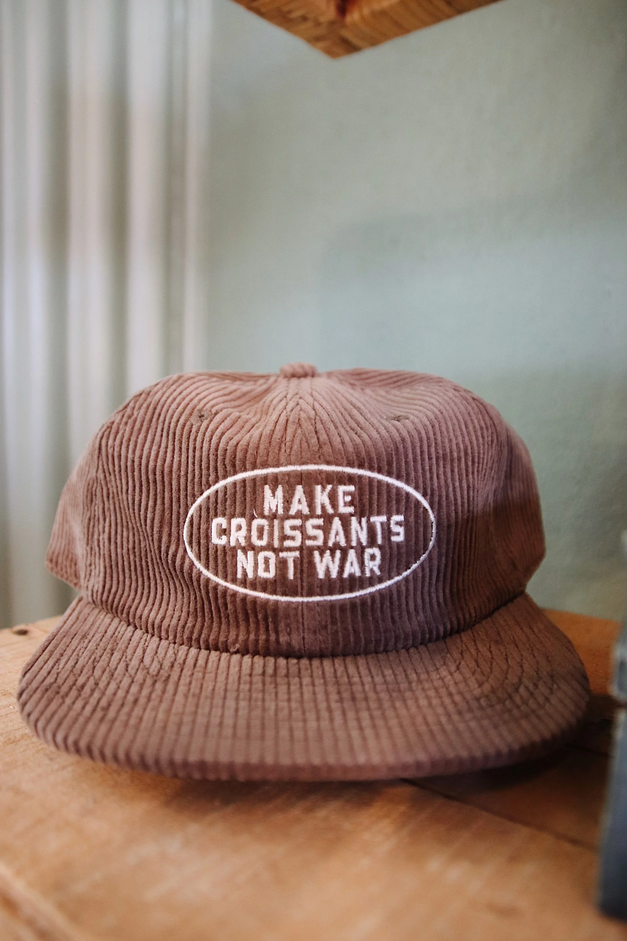 "Make Croissants Not War" Hat - Corded