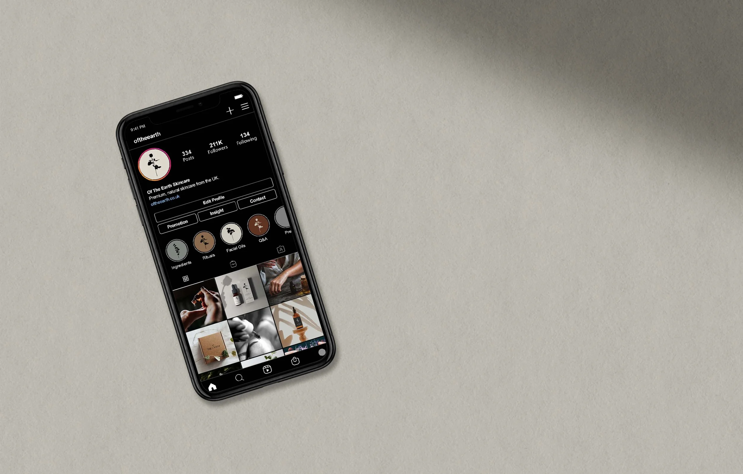 of the earth - minimalist - skincare - instagram - social media 