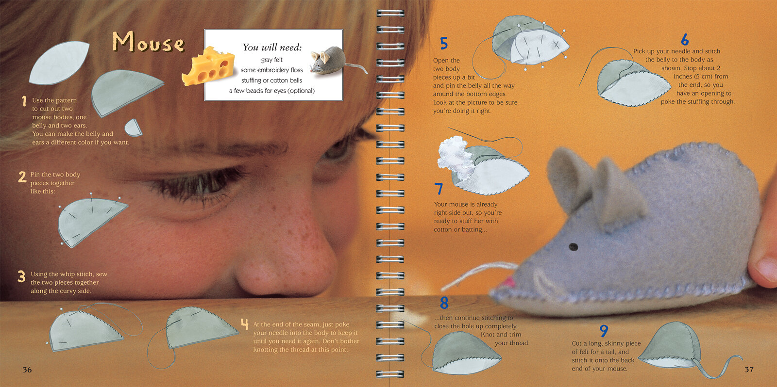 Klutz Book Design: Simple Sewing sample spread