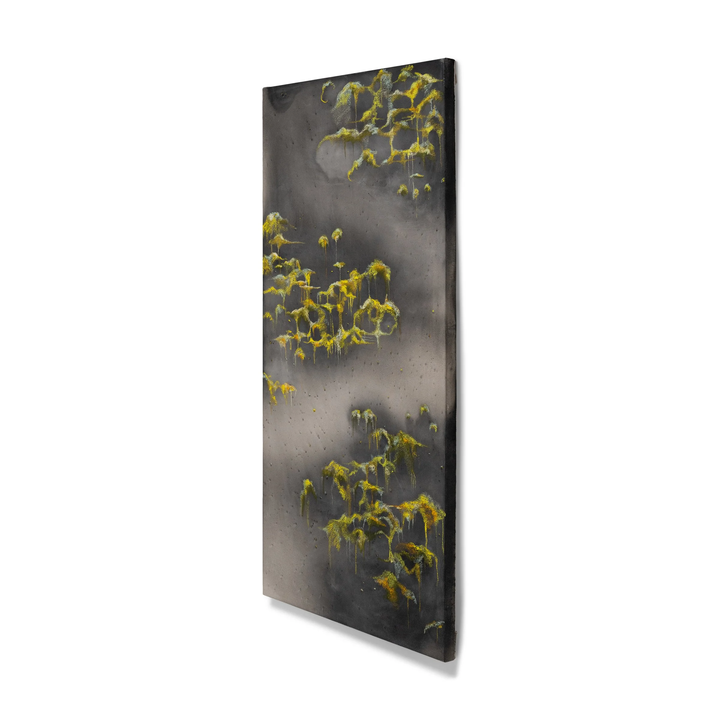 Boundary Layer II, Oil stick and ink on canvas, 81x163cm / 32x64in, 2026