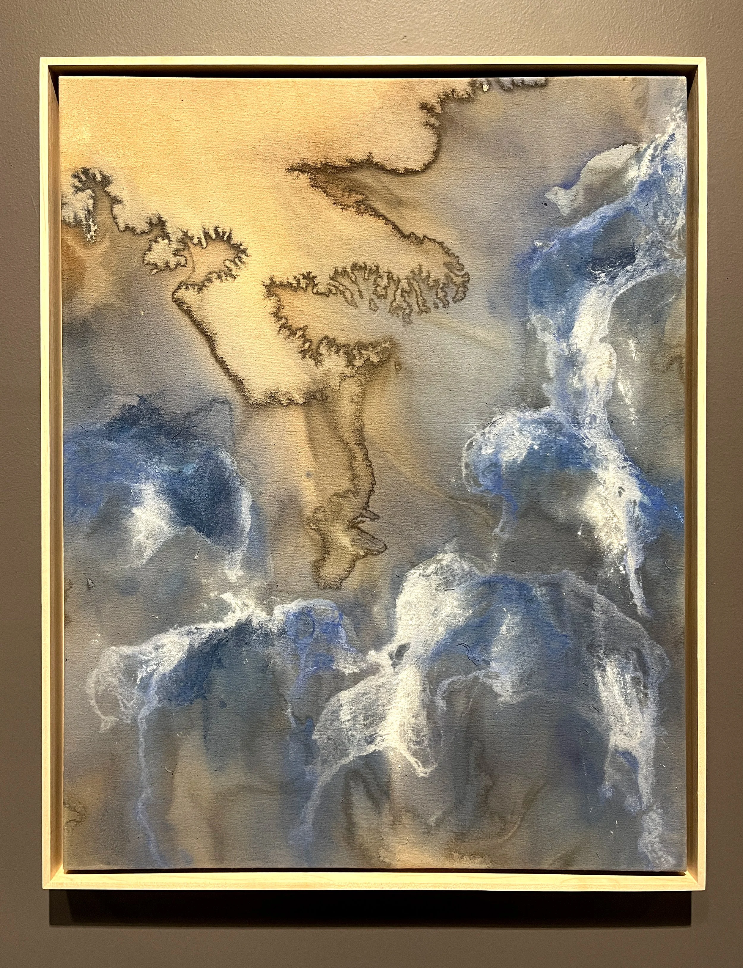 Snowmelt II, Ink and pigment on canvas, 53x69cm / 21x27in, 2026