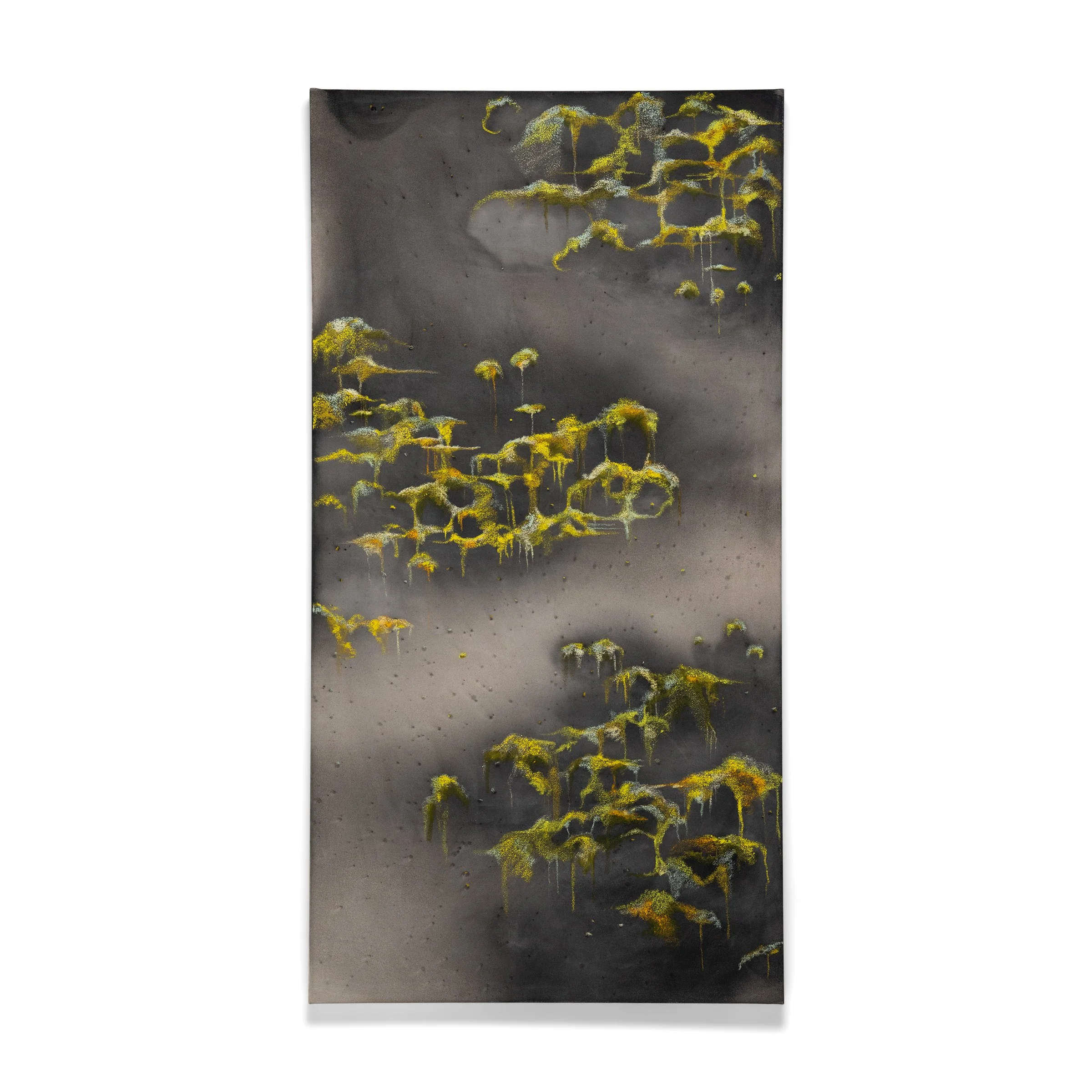 Boundary Layer II, Oil stick and ink on canvas, 81x163cm / 32x64in, 2026