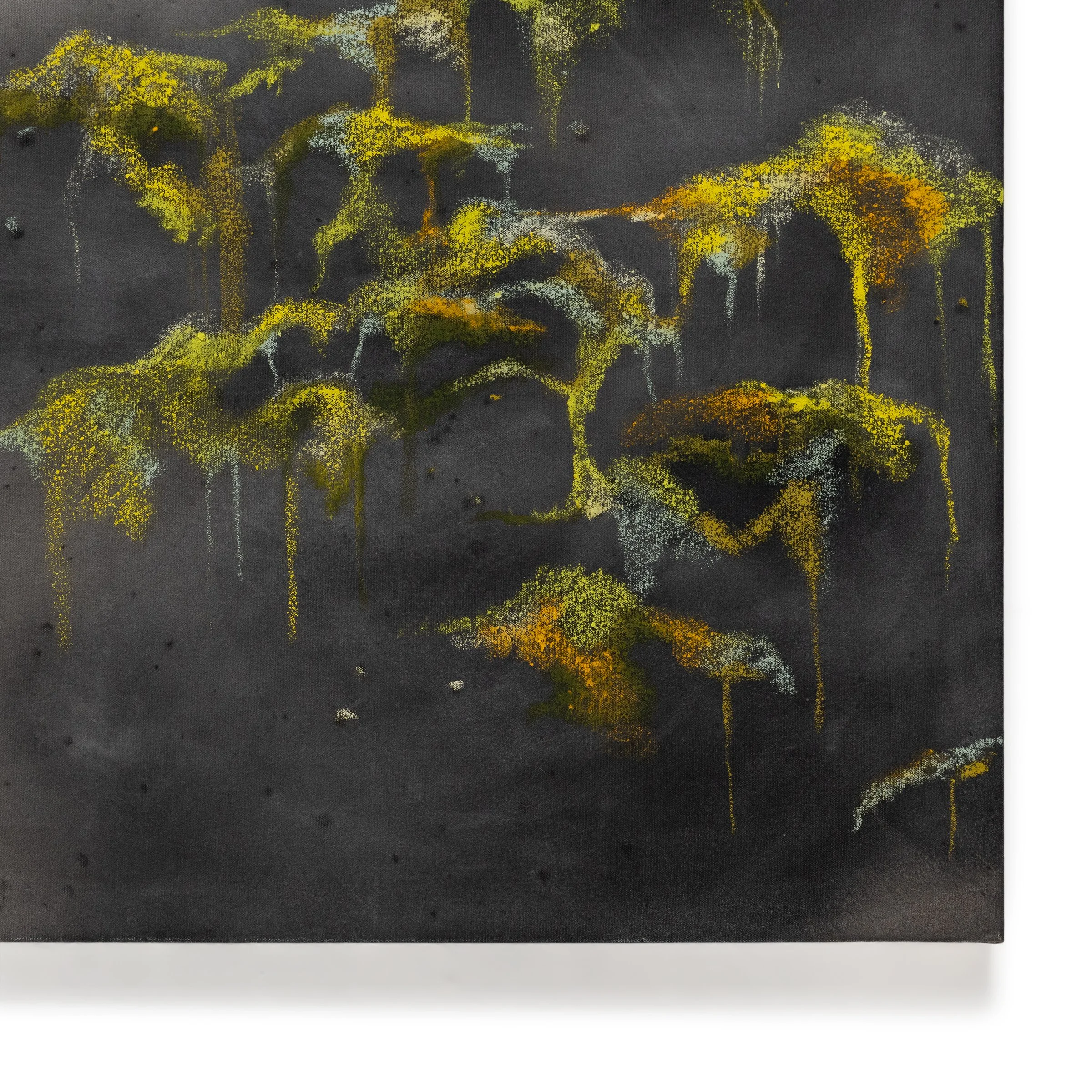 Boundary Layer II (detail), Oil stick and ink on canvas, 81x163cm / 32x64in, 2026