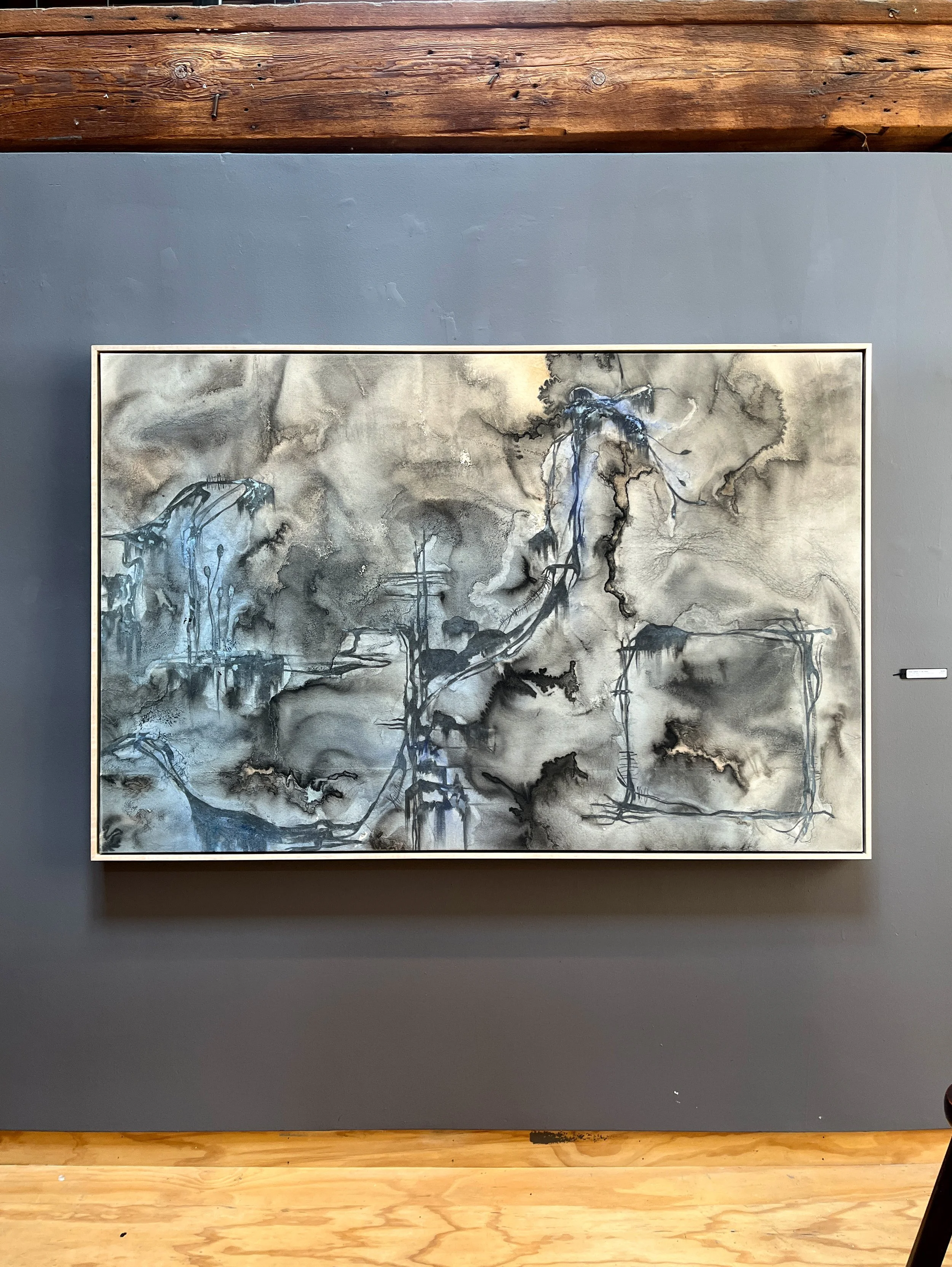Winter Solstice, Ink, acrylic, and emulsion paint on canvas, 109x168cm / 43x66in, 2026