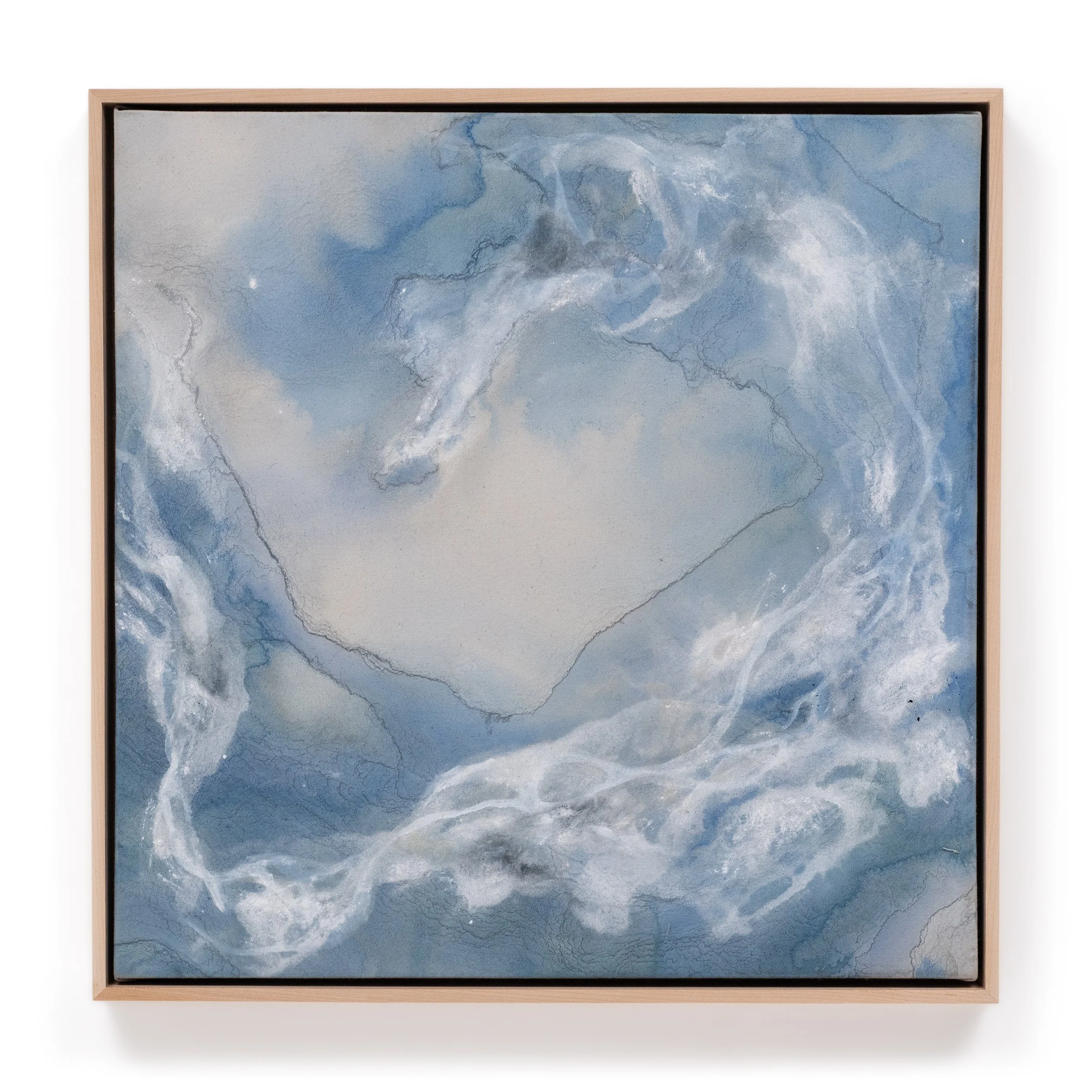 Charybdis II, ink and pigment on canvas, 60x60cm / 24x24in, 2026
