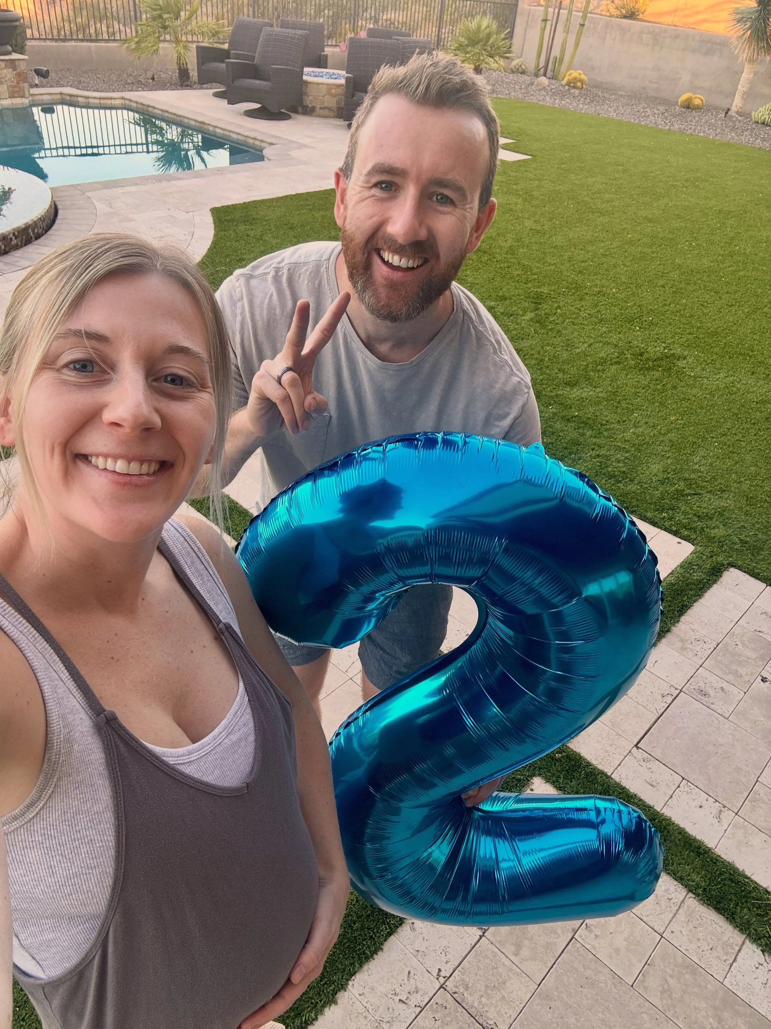 Scenes from pregnancy so far 🤰🏼

1. Using our son&rsquo;s 2nd birthday balloon to celebrate baby 2
2. Finding out at 6am in the middle of Chris&rsquo;s workout 
3. So much kid food
4. A little ER trip for a miscarriage scare, thankfully all good 🙏